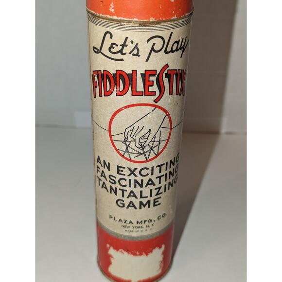 Vintage Fiddle S\tix Antique Game Plaza Wooden Toy Wood Decor Complete - Picture 4 of 5